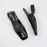 Zadie Slingback - Black Croc