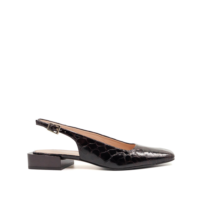 Zadie Slingback - Chocolate Croc