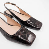 Zadie Slingback - Chocolate Croc