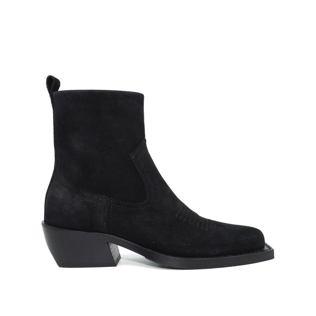 Cubist Western - Black Suede