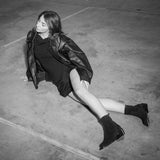 Cubist Western - Black Suede