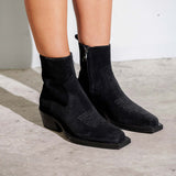 Cubist Western - Black Suede