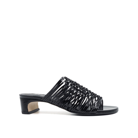 Amara Woven Mule - Black