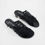 Amara Woven Mule - Black