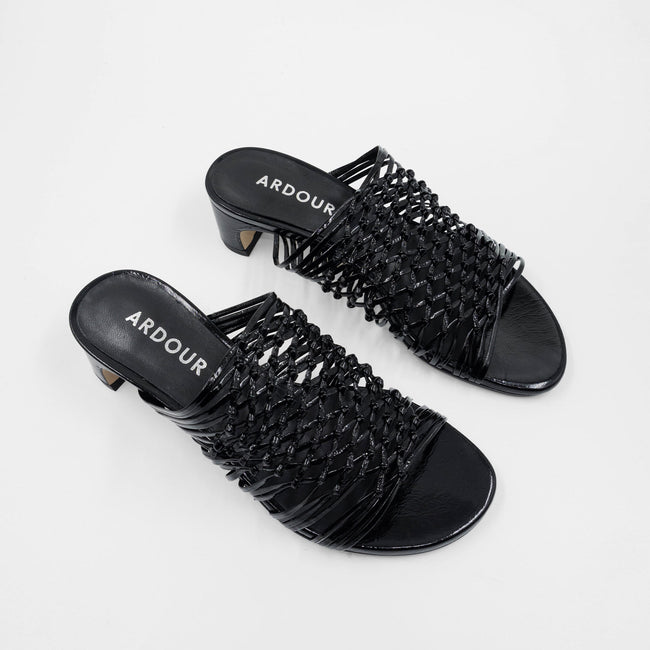 Amara Woven Mule - Black