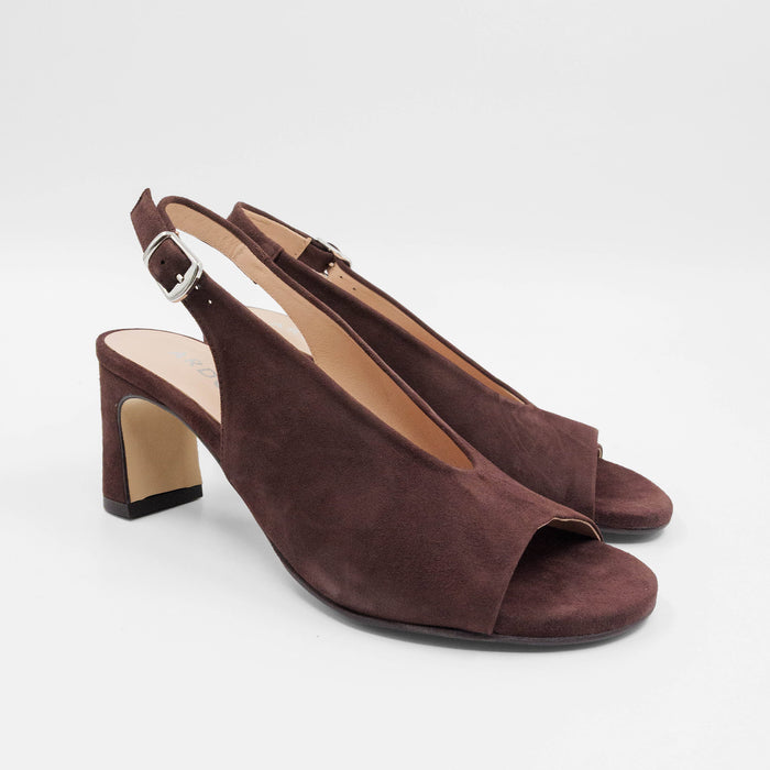 Clea Slingback - Chocolate Suede