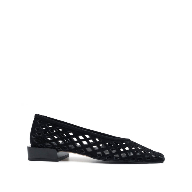 Cleo Flat - Black Suede