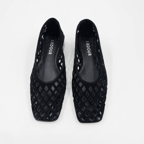 Cleo Flat - Black Suede