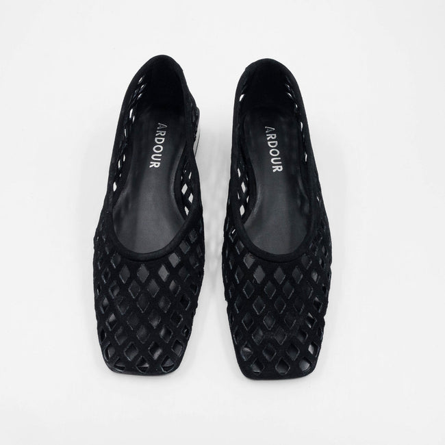 Cleo Flat - Black Suede