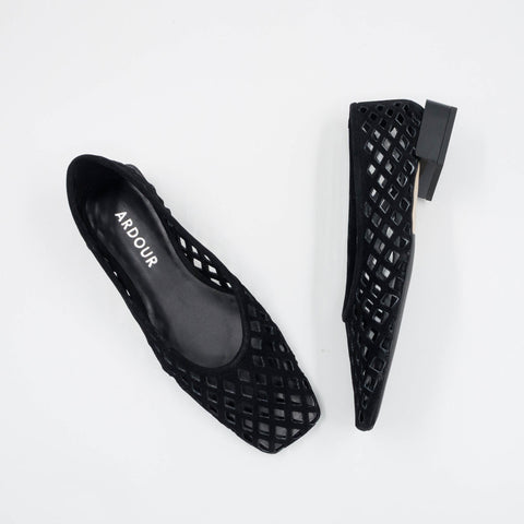 Cleo Flat - Black Suede