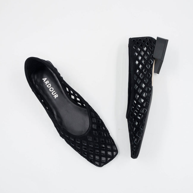 Cleo Flat - Black Suede
