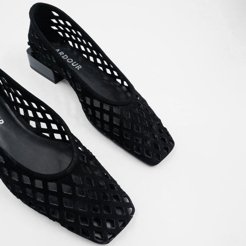 Cleo Flat - Black Suede