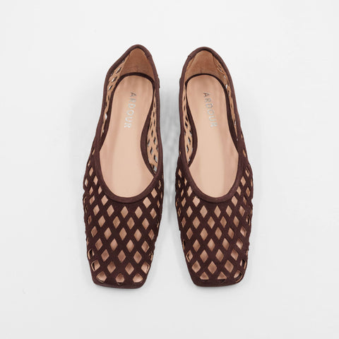 Cleo Flat - Chocolate Suede