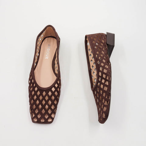 Cleo Flat - Chocolate Suede
