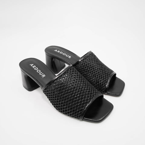 Cosimo Mesh - Black Glitter