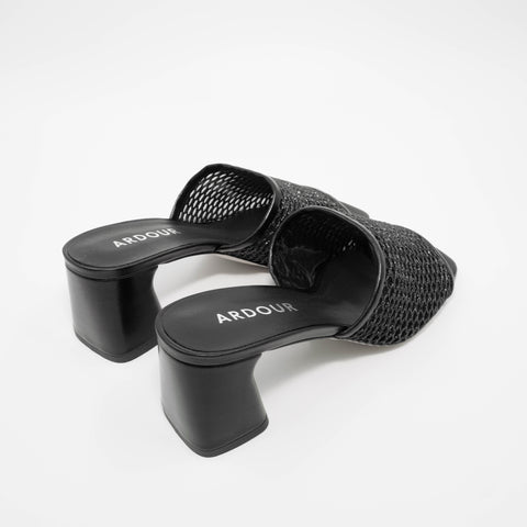 Cosimo Mesh - Black Glitter