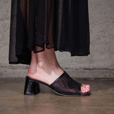 Cosimo Mesh - Black Glitter