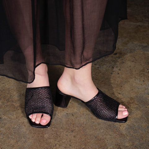 Cosimo Mesh - Black Glitter