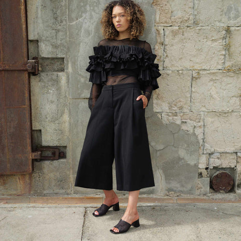 Cosimo Mesh - Black Glitter