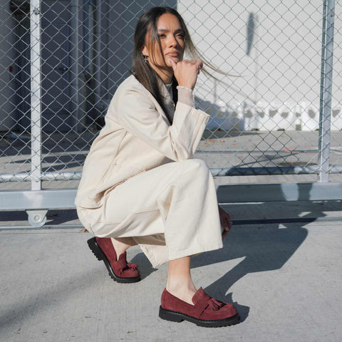Hermannplatz - Raspberry Suede