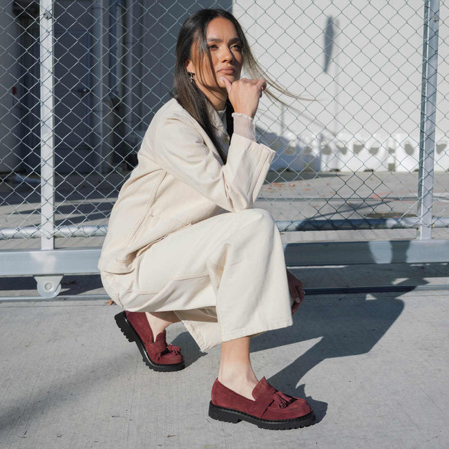 Hermannplatz - Raspberry Suede