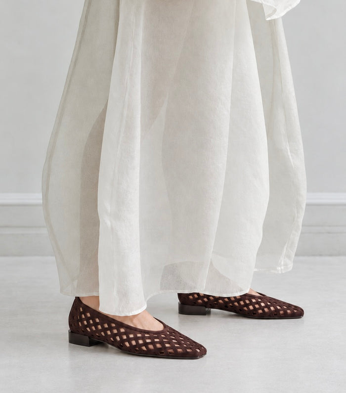 Cleo Flat - Chocolate Suede