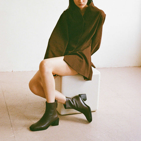 Brooklyn Square Toe Boot - Brown