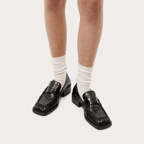 Butterfield Loafer - Black Croc