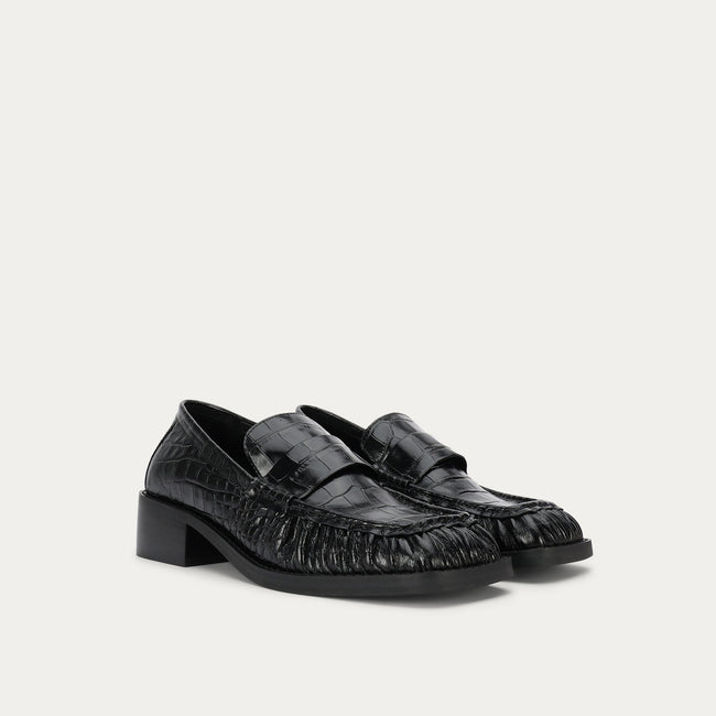Butterfield Loafer - Black Croc