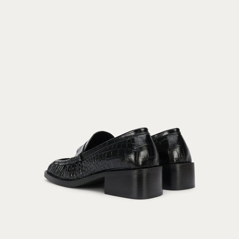 Butterfield Loafer - Black Croc