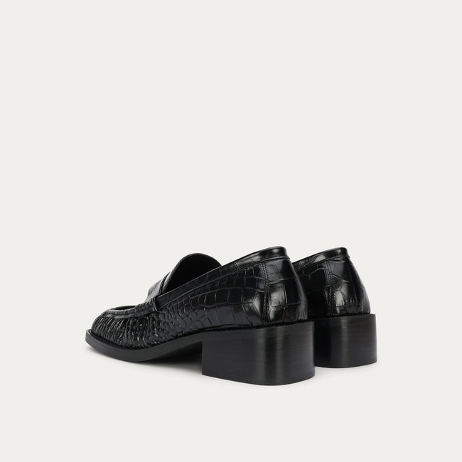 Butterfield Loafer - Black Croc