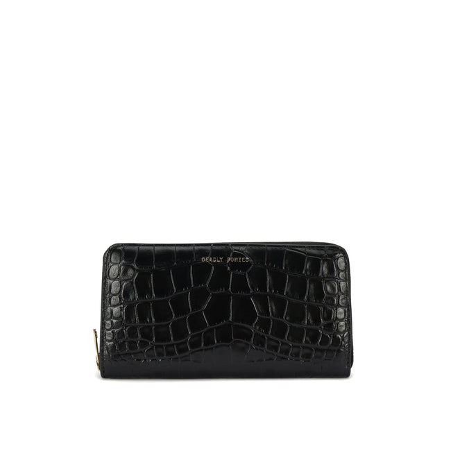Maxi Wallet - Black Croc