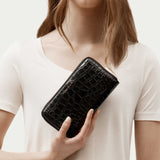 Maxi Wallet - Black Croc