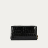 Maxi Wallet - Black Croc