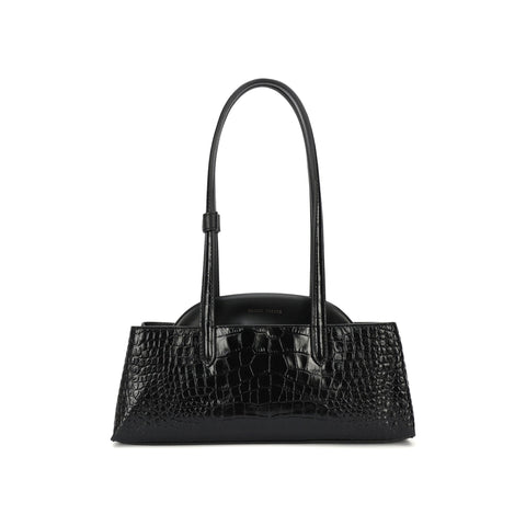 Mini Vault Tote - Black Croc