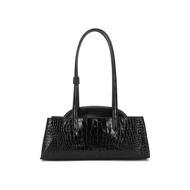 Mini Vault Tote - Black Croc