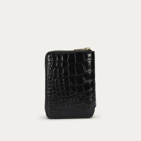 Mini Wallet - Black Croc