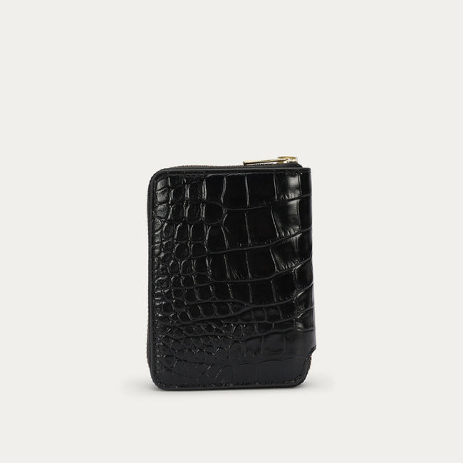Mini Wallet - Black Croc