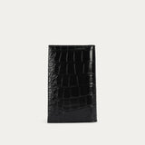 Passport Wallet - Black Croc