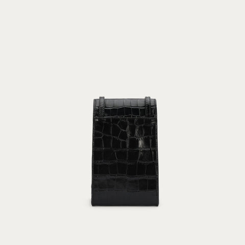 Poucheroo Phone Wallet - Black Croc