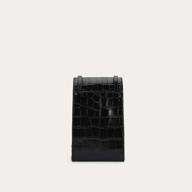 Poucheroo Phone Wallet - Black Croc