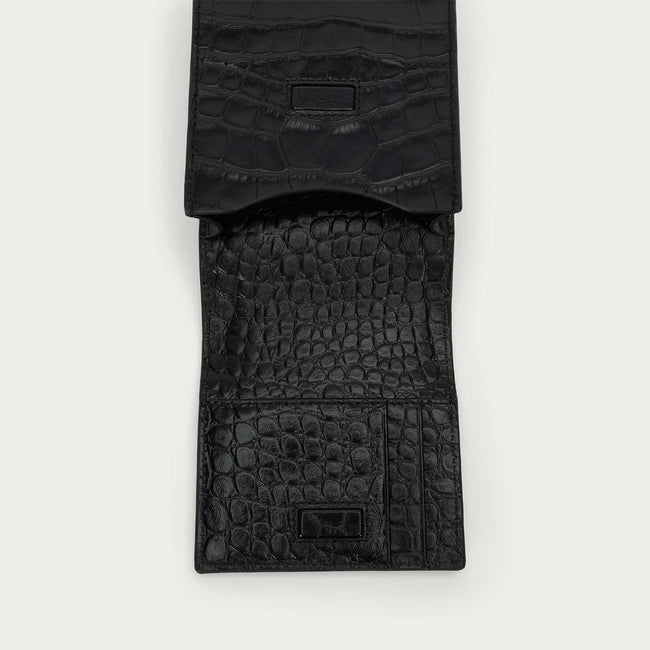Poucheroo Phone Wallet - Black Croc