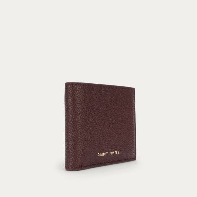 Unisex Flip Wallet - Dark Cherry