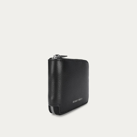 Unisex Zip Wallet - Black/Silver