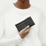 Zip Card Holder - Black/Silver