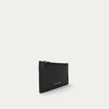 Zip Card Holder - Black/Silver