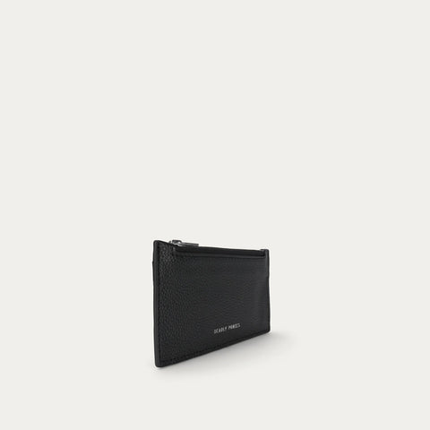 Zip Card Holder - Black/Silver