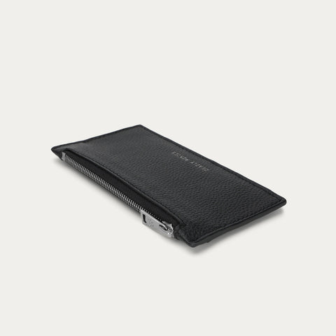 Zip Card Holder - Black/Silver