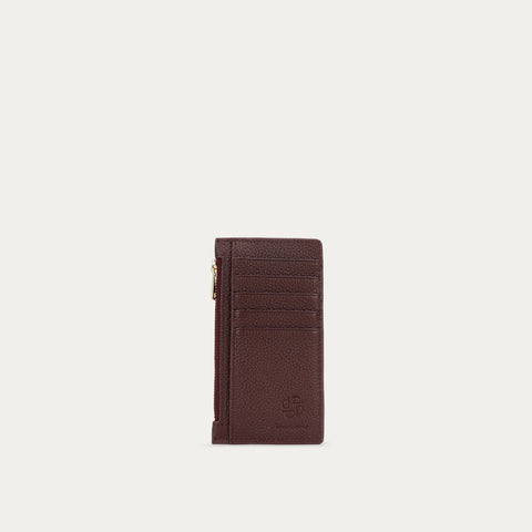 Zip Card Holder - Dark Cherry