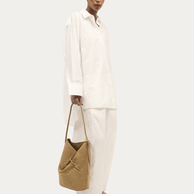 Clippity Tote - Oat Suede